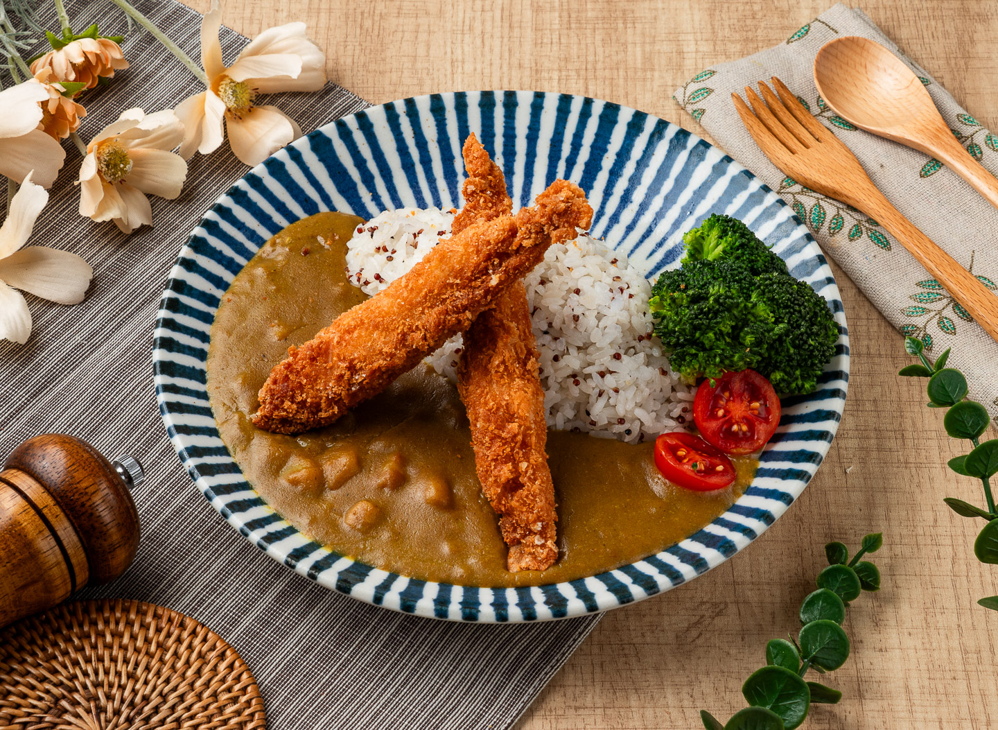 二刀流天婦羅咖哩飯